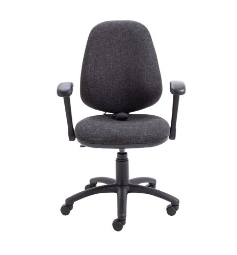 Calypso Ergo 2 Lever Office Chair with Lumbar Pump Folding Arms Charcoal