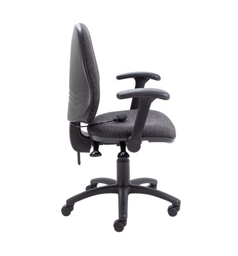 Calypso Ergo 2 Lever Office Chair with Lumbar Pump Folding Arms Charcoal