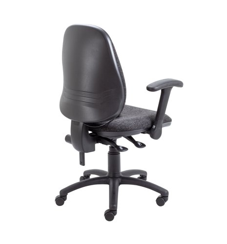 Calypso Ergo 2 Lever Office Chair with Lumbar Pump Folding Arms Charcoal