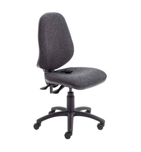 Calypso Ergo 2 Lever Office Chair with Lumbar Pump No Arms Charcoal