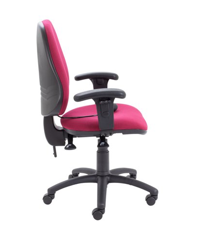 Calypso Ergo 2 Lever Office Chair with Lumbar Pump Adjustable Arms Claret