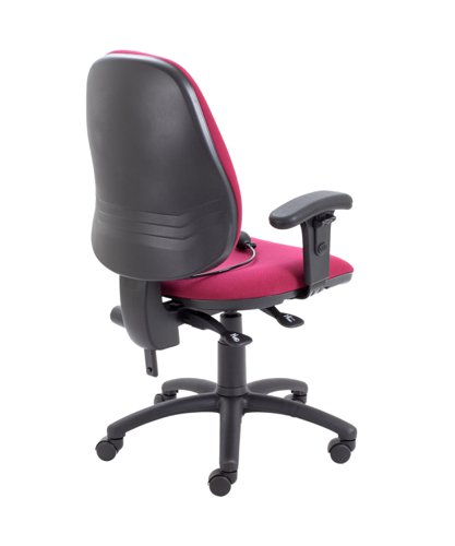 Calypso Ergo 2 Lever Office Chair with Lumbar Pump Adjustable Arms Claret