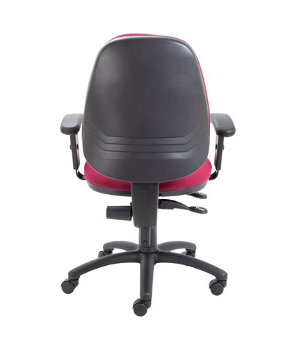 Calypso Ergo 2 Lever Office Chair with Lumbar Pump Adjustable Arms Claret