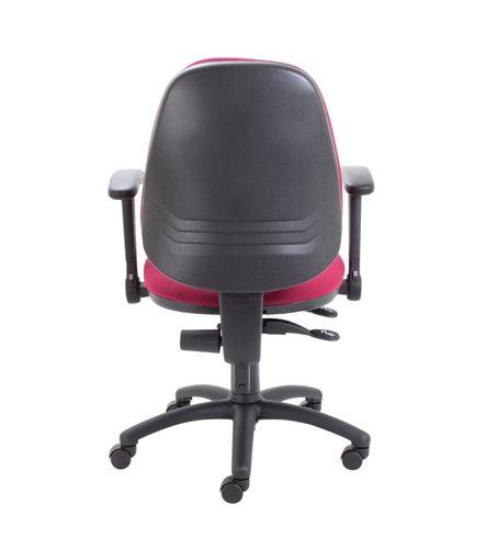 Calypso Ergo 2 Lever Office Chair With Lumbar Pump and Folding Arms Claret