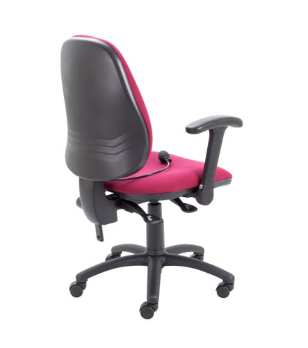 Calypso Ergo 2 Lever Office Chair with Lumbar Pump Folding Arms Claret