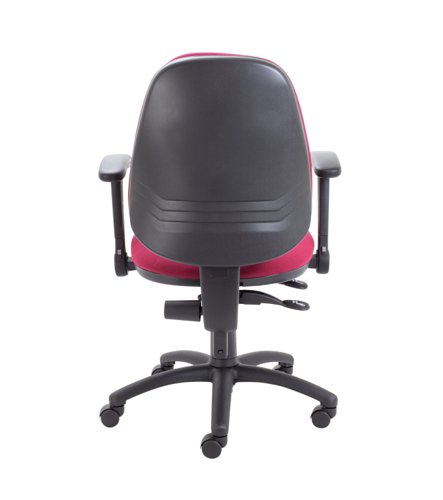 Calypso Ergo 2 Lever Office Chair with Lumbar Pump Folding Arms Claret