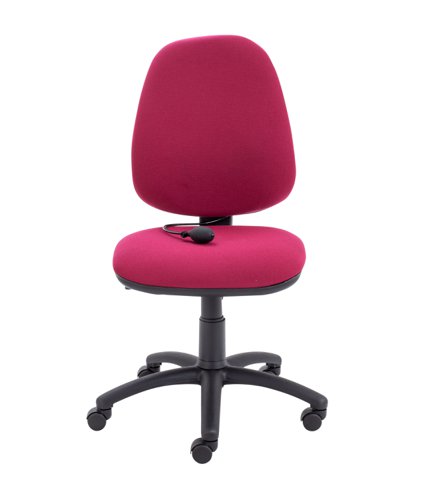 Calypso Ergo 2 Lever Office Chair with Lumbar Pump No Arms Claret