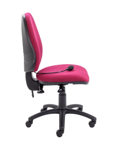 Calypso Ergo 2 Lever Office Chair with Lumbar Pump No Arms Claret