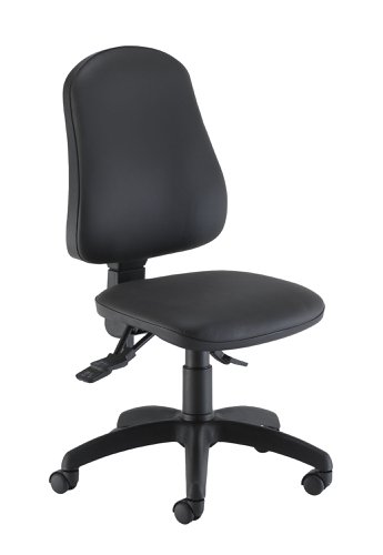 Calypso Ergo 2 Lever Office Chair with Lumbar Pump No Arms Black PU