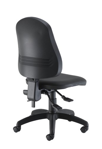 Calypso Ergo 2 Lever Office Chair with Lumbar Pump No Arms Black PU