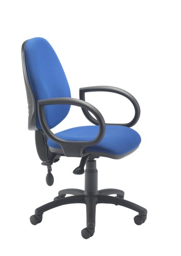 Calypso Ergo 2 Lever Office Chair with Lumbar Pump Fixed Arms Royal Blue