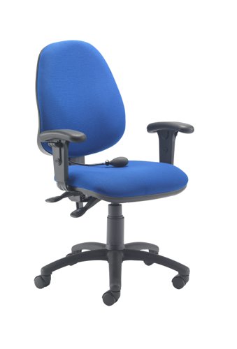 Calypso Ergo 2 Lever Office Chair with Lumbar Pump Adjustable Arms Royal Blue