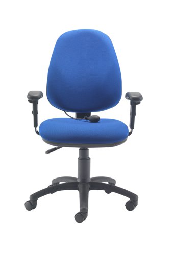 Calypso Ergo 2 Lever Office Chair with Lumbar Pump Adjustable Arms Royal Blue