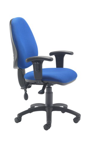 Calypso Ergo 2 Lever Office Chair with Lumbar Pump Adjustable Arms Royal Blue