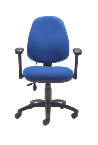 Calypso Ergo 2 Lever Office Chair with Lumbar Pump Folding Arms Royal Blue