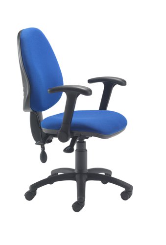 Calypso Ergo 2 Lever Office Chair with Lumbar Pump Folding Arms Royal Blue