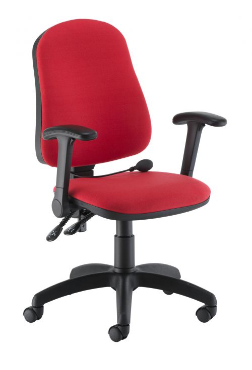 Calypso Ergo 2 Lever With Lumbar Pump + Folding Arms Red