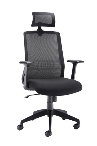 Denali High-Back Office Chair with Headrest : Black
