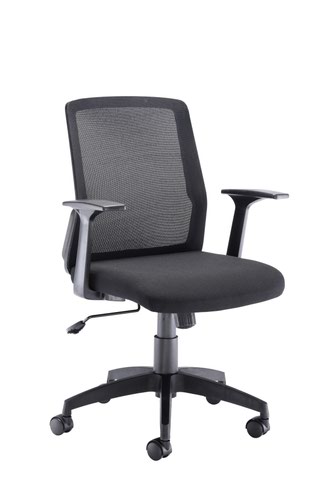 Denali Mid Back Mesh Chair With Headrest Black