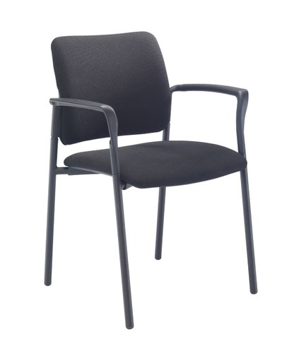 Florence Arm Chair 4 Leg Upholstered Black Frame