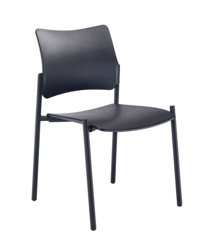 Florence 4 Leg Side Chair Plastic Black Frame
