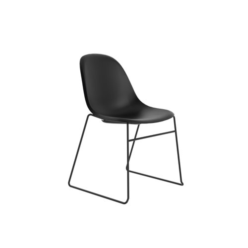 Lizzie Skid Chair Black