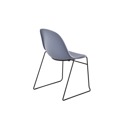 Lizzie Skid Chair Steel Blue