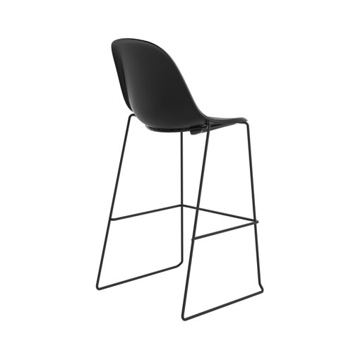 The Lizzie High Stool is the perfect combination of stylish and practical design. The sturdy skid black frame ensures stability, while the polypropylene shell is durable and easy to clean.