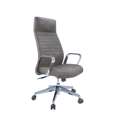 Dawn High Back Leather Executive Chair Brown PU