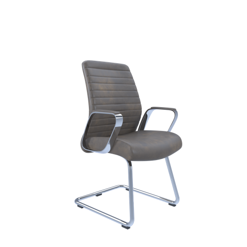 Dawn Visitor Leather Executive Chair Brown PU