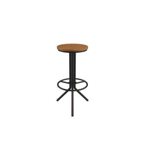 Ledge Stool Elm Wooden Top/Black