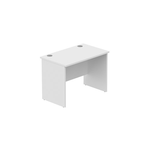 Office Rectangular Desk with Panel Legs (FSC) 1000X600 Arctic White