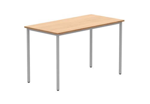 Office Rectangular Multi-Use Table (FSC) 1200X600 Norwegian Beech/Silver