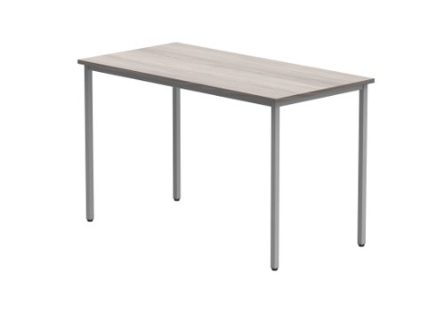 Office Rectangular Multi-Use Table 1200X600 Alaskan Grey Oak/Silver TC Group
