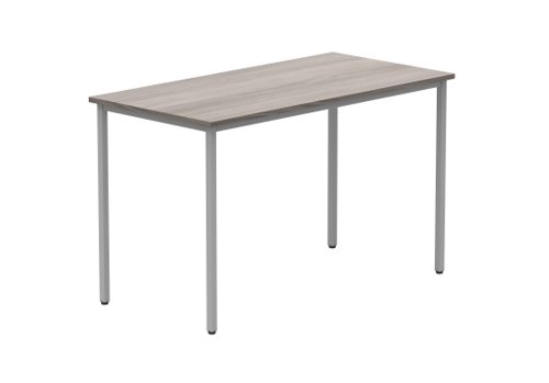 Office Rectangular Multi-Use Table 1200X600 Alaskan Grey Oak/Silver