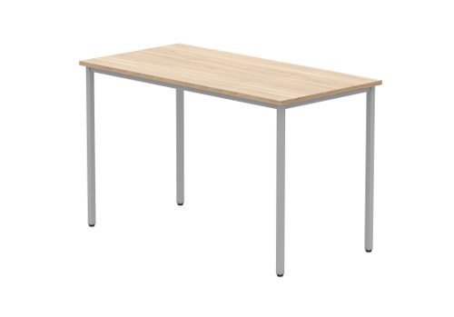 Office Rectangular Multi-Use Table 1200X600 Canadian Oak/Silver TC Group