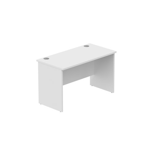 Office Rectangular Desk with Panel Legs  1200X600 Arctic White