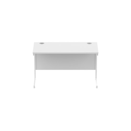 Office Rectangular Desk with Steel Single Upright Cantilever Frame (FSC) 1200X600 Arctic White/White