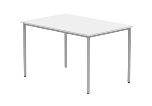 CORE1280MPTWHTSV Office Rectangular Multi-Use Table 1200X800 Arctic White/Silver