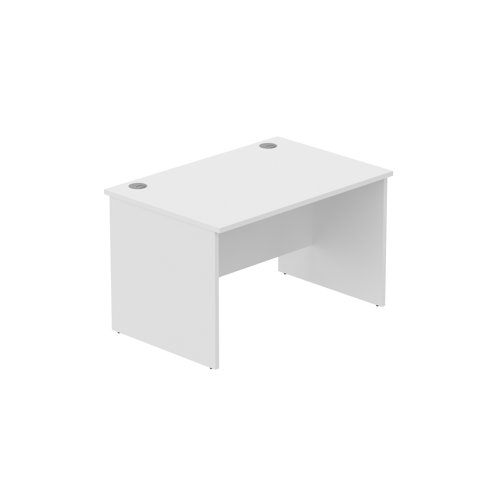 Office Rectangular Desk with Panel Legs  1200X800 Arctic White
