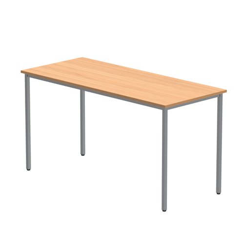 Office Rectangular Multi-Use Table (FSC) 1400X600 Norwegian Beech/Silver