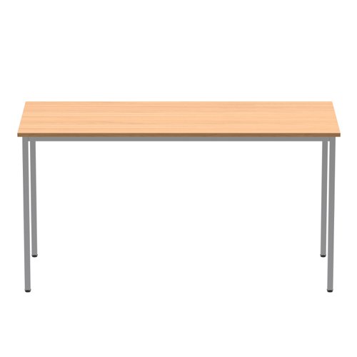 Office Rectangular Multi-Use Table (FSC) 1400X600 Norwegian Beech/Silver