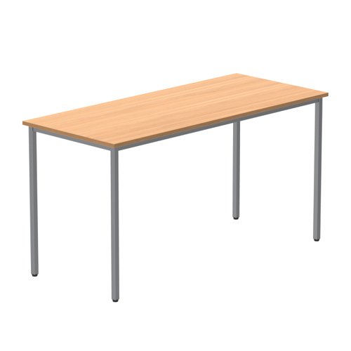 Office Rectangular Multi-Use Table (FSC) 1400X600 Norwegian Beech/Silver