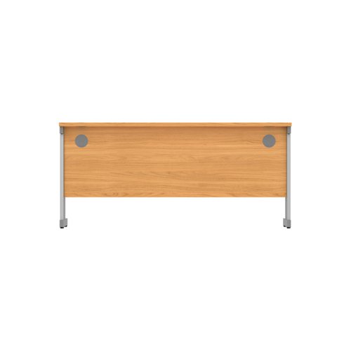 CORE1660DUBCHGRP Office Rectangular Desk with Steel Double Upright Cantilever Frame (FSC) 1600X600 Norwegian Beech/Graphite