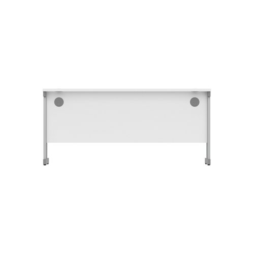 CORE1660DUWHTGRP Office Rectangular Desk with Steel Double Upright Cantilever Frame (FSC) 1600X600 Arctic White/Graphite