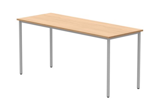 CORE1660MPTBCHSV Office Rectangular Multi-Use Table 1600X600 Norwegian Beech/Silver