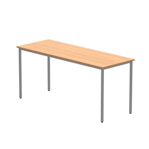 Office Rectangular Multi-Use Table (FSC) 1600X600 Norwegian Beech/Silver