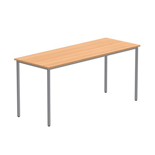 Office Rectangular Multi-Use Table (FSC) 1600X600 Norwegian Beech/Silver