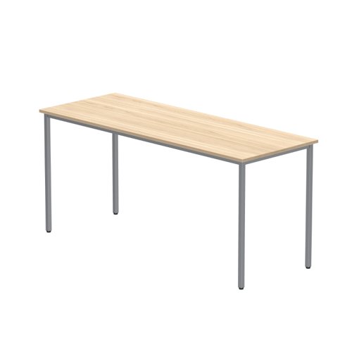 Office Rectangular Multi-Use Table (FSC) 1600X600 Canadian Oak/Silver