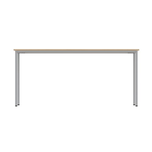 Office Rectangular Multi-Use Table (FSC) 1600X600 Canadian Oak/Silver